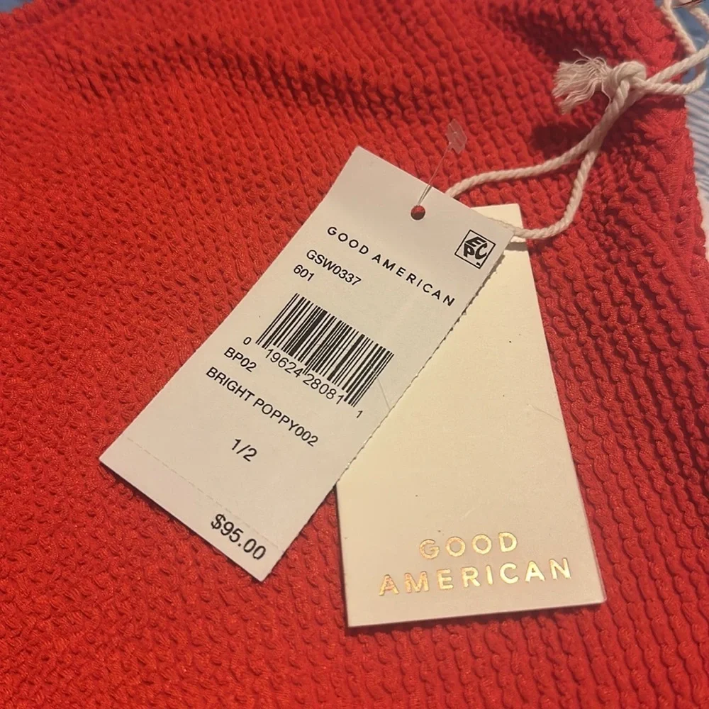 Good American One-Shoulder One-Piece Swimsuit in Red